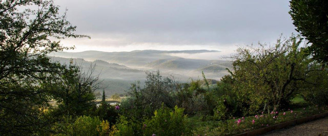  A view on Chianti hills  from one of the terrasse in Villa le Barone by Andrea Huyck 