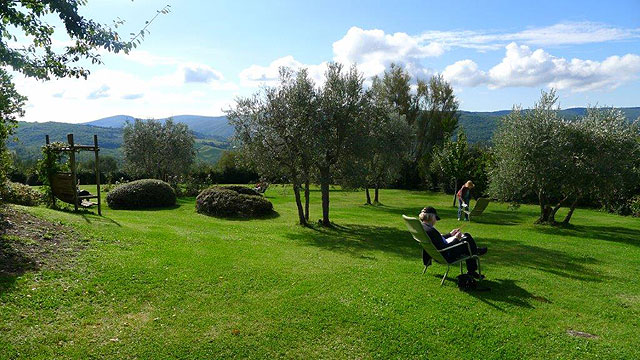 Plein air painting in Tuscany at Villa le Barone