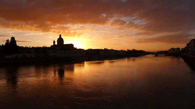 Florence Sunset on the Arno river 